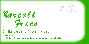 marcell frics business card